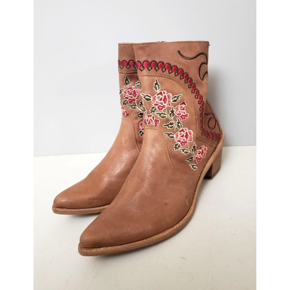 Italian Cowboy by Marco Delli Embroidered Leather Western Boots
